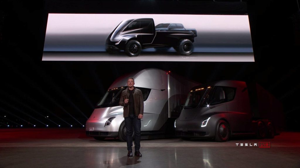 Tesla Pick Up Truck Concept: El render mostrado en la presentación del Tesla Semi