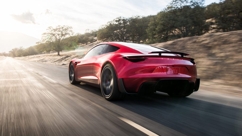 Tesla Roadster 2020 vista trasera