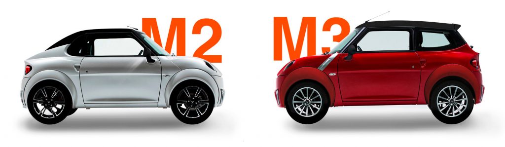 Autos eléctricos Zacua M2 y M3