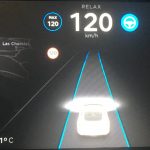 Viaje Burgos-Madrid a velocidad máxima de 120 km/h. Tesla Model S 75.