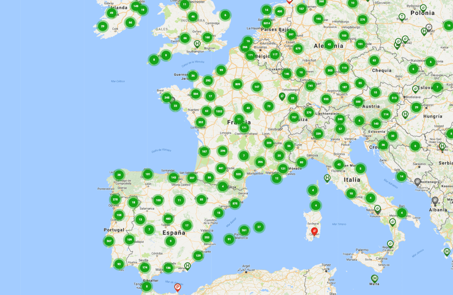 Mapa Electromaps Europa