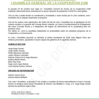 Nuevo Consejo Rector ESM
