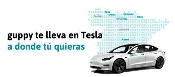 Guppy Carsharing Electrico Tesla Model 3